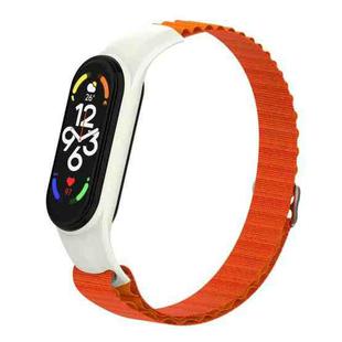 For Xiaomi Mi Band 3 / 4 / 5 / 6 / 7 9-buckle Alpine Loop Adjustable Watch Band(Orange)