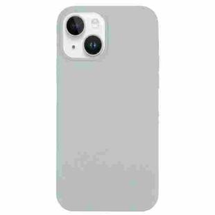 For iPhone 14 Solid Silicone Phone Case(Blue Grey)