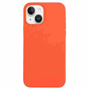 For iPhone 14 Plus Solid Silicone Phone Case(Orange)