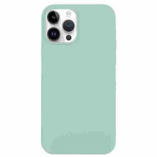 For iPhone 14 Pro Max Solid Silicone Phone Case(Emerald Green)