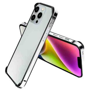 For iPhone 14 Plus TPU + Aluminum Alloy Frame Phone Case(Silver)