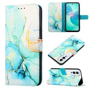 For Infinix Hot 12 Play / 12 Play NFC PT003 Marble Pattern Flip Leather Phone Case(Green)