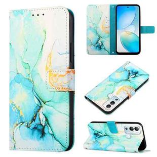 For Infinix Hot 12i X665 PT003 Marble Pattern Flip Leather Phone Case(Green)