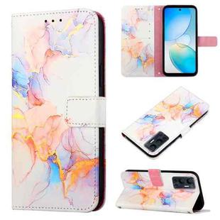 For Infinix Hot 12 X6817 PT003 Marble Pattern Flip Leather Phone Case(Marble White)