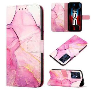 For Infinix Note 12 Pro 5G PT003 Marble Pattern Flip Leather Phone Case(Pink Purple Gold)