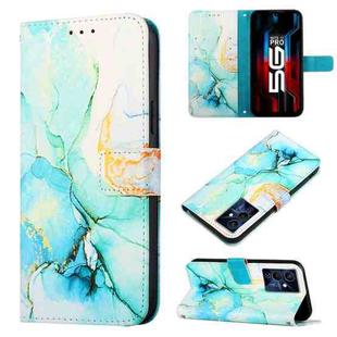 For Infinix Note 12 Pro 5G PT003 Marble Pattern Flip Leather Phone Case(Green)