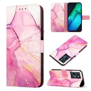 For Infinix Note 12 G96 PT003 Marble Pattern Flip Leather Phone Case(Pink Purple Gold)