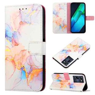 For Infinix Note 12 G96 PT003 Marble Pattern Flip Leather Phone Case(Marble White)