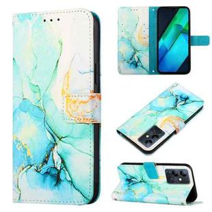 For Infinix Note 12i X6819 PT003 Marble Pattern Flip Leather Phone Case(Green)
