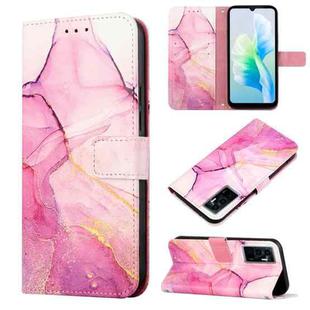 For vivo S10e 5G / V23e 4G & 5G / Y75 4G PT003 Marble Pattern Flip Leather Phone Case(Pink Purple Gold)