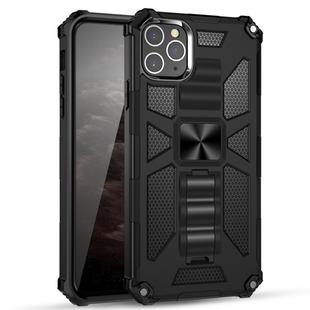 For iPhone 11 Pro Max Armor Shockproof TPU + PC Magnetic Protective Case with Holder(Black)