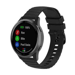 For Samsung Galaxy Watch4 / Watch5 / Watch5 Pro Wave Pockmark Texture Silicone Watch Band(Black)