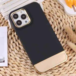 For iPhone 14 Pro Max TPU + Electroplated PC Phone Case(Black)