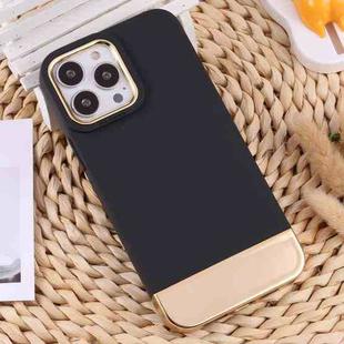 For iPhone 14 Pro TPU + Electroplated PC Phone Case(Black)