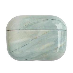 For AirPods Pro 2 Marble Pattern Wireless Earphone Protective Case(Grey Blue)