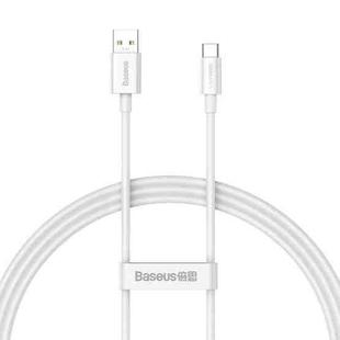 Baseus 1m USB to USB-C / Type-C 65W Flash Charging Data Cable(White)