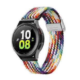 For Samsung Watch DUX DUCIS 20mm Braided Nylon Elastic Watch Band(Rainbow)