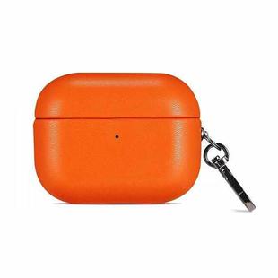 For Apple AirPods Pro PU Leather Wireless Bluetooth Earphone Protective Case(Orange)
