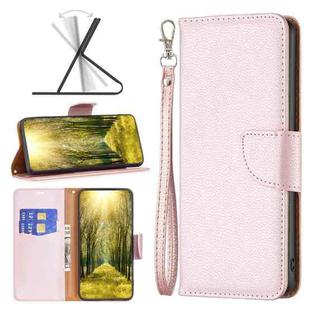 For vivo Y35/Y22 Litchi Texture Pure Color Leather Phone Case(Rose Gold)