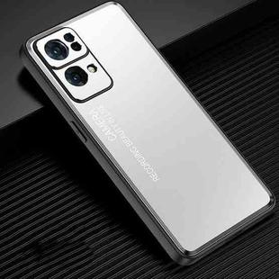 For OPPO Reno7 Pro Frosted Metal Phone Case(Silver)