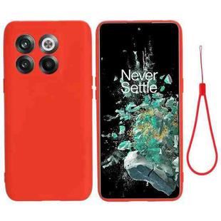 For OnePlus 10T 5G / ACE Pro Pure Color Liquid Silicone Shockproof Phone Case(Red)