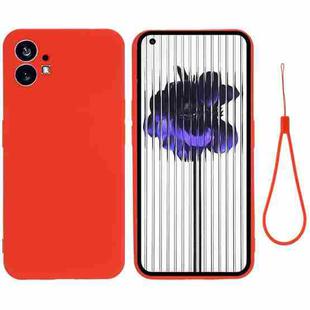 For Nothing Phone 1 Pure Color Liquid Silicone Shockproof Phone Case(Red)