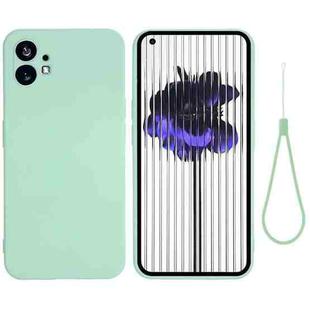 For Nothing Phone 1 Pure Color Liquid Silicone Shockproof Phone Case(Green)