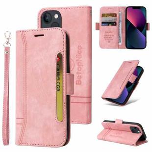 For iPhone 13 BETOPNICE Dual-side Buckle Leather Phone Case(Pink)