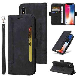 For iPhone X / XS BETOPNICE Dual-side Buckle Leather Phone Case(Black)
