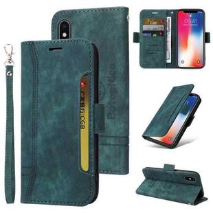 For iPhone XR BETOPNICE Dual-side Buckle Leather Phone Case(Green)