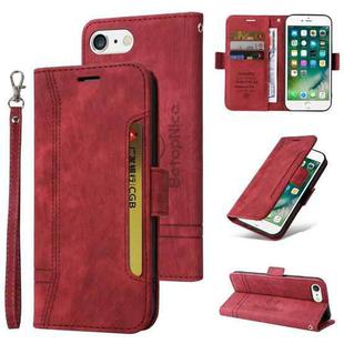 For iPhone 7 Plus / 8 Plus BETOPNICE Dual-side Buckle Leather Phone Case(Red)