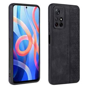 For Xiaomi Redmi Note 11T 5G AZNS 3D Embossed Skin Feel Phone Case(Black)