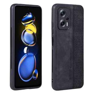 For Xiaomi Redmi Note 11T Pro 5G AZNS 3D Embossed Skin Feel Phone Case(Black)