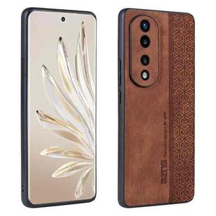 For Honor 70 AZNS 3D Embossed Skin Feel Phone Case(Brown)