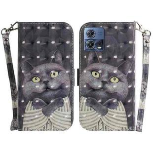 For Motorola Moto S30 Pro 5G/Edge 30 Fusion 5G 3D Colored Horizontal Flip Leather Phone Case(Hug Cat)