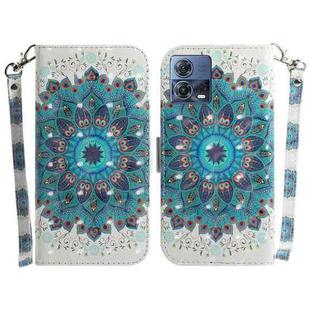 For Motorola Moto S30 Pro 5G/Edge 30 Fusion 5G 3D Colored Horizontal Flip Leather Phone Case(Peacock Wreath)