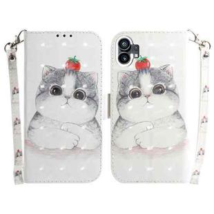 For Xiaomi Poco M4 5G 3D Colored Horizontal Flip Leather Phone Case(Cute Cat)