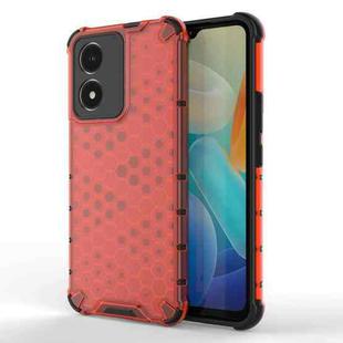 For vivo Y02s Honeycomb Phone Case(Red)