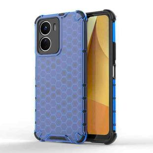 For vivo Y16 4G Global Honeycomb Phone Case(Blue)