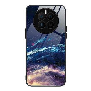 For Huawei Mate 50 Colorful Painted Glass Phone Case(Starry Sky)