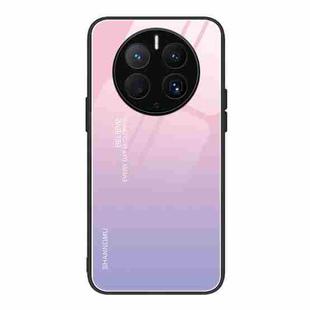 For Huawei Mate 50 Pro Colorful Painted Glass Phone Case(Purple Sky)