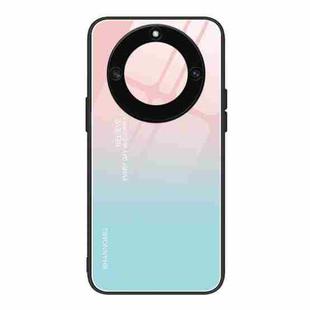 For Honor X40 Colorful Painted Glass Phone Case(Blue Sky)