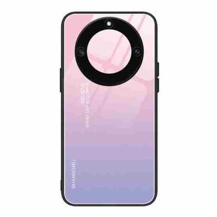 For Honor X40 Colorful Painted Glass Phone Case(Purple Sky)