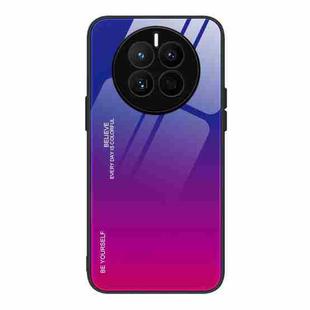 For Huawei Mate 50 Gradient Color Glass Phone Case(Purple Red)