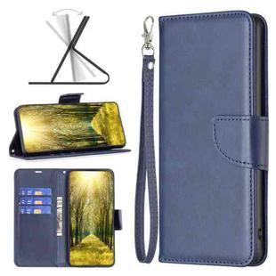 For vivo Y35 / Y22 Lambskin Texture Pure Color Flip Leather Phone Case(Blue)