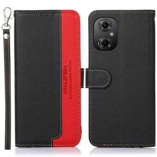For Xiaomi Poco M4 5G KHAZNEH Litchi Texture Leather RFID Phone Case(Black)