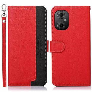 For Xiaomi Poco M4 5G KHAZNEH Litchi Texture Leather RFID Phone Case(Red)