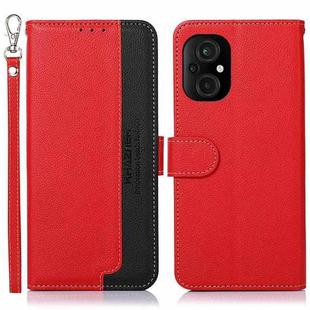 For Xiaomi Poco M5 5G / 4G KHAZNEH Litchi Texture Leather RFID Phone Case(Red)