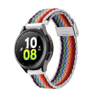For Samsung Watch DUX DUCIS 22mm Braided Nylon Elastic Watch Band(Pale Stripes)