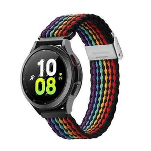 For Samsung Watch DUX DUCIS 22mm Braided Nylon Elastic Watch Band(Dark Stripes)